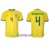 Camisola Brasil Marquinhos 4 Homen Equipamento 1ª Mundial 2022