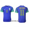 Camisola Brasil Philippe Coutinho 11 Homen Equipamento 2ª Mundial 2022