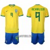 Camisola + Calções Brasil Richarlison 9 Criança Equipamento 1ª Mundial 2022