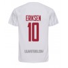 Camisola Dinamarca Christian Eriksen 10 Homen Equipamento 2ª Mundial 2022