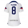 Camisola Estados Unidos Weston McKennie 8 Mulher Equipamento 1ª Mundial 2022