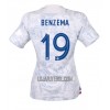 Camisola França Karim Benzema 19 Mulher Equipamento 2ª Mundial 2022