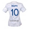 Camisola França Kylian Mbappé 10 Mulher Equipamento 2ª Mundial 2022