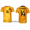 Camisola Holanda Davy Klaassen 14 Homen Equipamento 1ª Mundial 2022