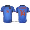 Camisola Holanda Davy Klaassen 14 Homen Equipamento 2ª Mundial 2022