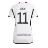 Camisola Alemanha Mario Gotze 11 Mulher Equipamento 1ª Mundial 2022