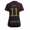 Camisola Alemanha Mario Gotze 11 Mulher Equipamento 2ª Mundial 2022