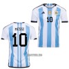 Camisola Argentina 3 Star Messi 10 Homen Equipamento 1ª Mundial 2022
