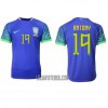 Camisola Brasil Antony 19 Homen Equipamento 2ª Mundial 2022