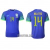 Camisola Brasil Eder Militao 14 Homen Equipamento 2ª Mundial 2022