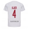 Camisola Dinamarca Simon Kjaer 4 Homen Equipamento 2ª Mundial 2022