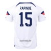 Camisola Estados Unidos RAPINOE 15 Homen Equipamento 1ª Mundial 2022