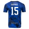 Camisola Estados Unidos RAPINOE 15 Homen Equipamento 2ª Mundial 2022