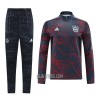 Bayern de Munique Homen Sweat de Treino Quarto-Zíper 22/23 Cinza