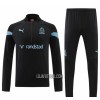 Olympique de Marseille Homen Sweat de Treino Quarto-Zíper 22/23 Preta