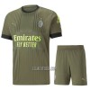 Camisola + Calções AC Milan Criança Equipamento 3ª 22/23