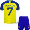 Camisola + Calções Al Nassr Ronaldo 7 Criança Equipamento 1ª 22/23