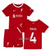 Camisola + Calções Liverpool Virgil 4 Criança Equipamento 1ª 23/24