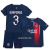 Camisola + Calções Paris Saint-Germain Kimpembe 3 Criança Equipamento 1ª 23/24