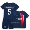 Camisola + Calções Paris Saint-Germain Marquinhos 5 Criança Equipamento 1ª 23/24