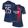 Camisola Paris Saint-Germain N.Mendes 25 Mulher Equipamento 1ª 23/24