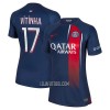 Camisola Paris Saint-Germain Vitinha 17 Mulher Equipamento 1ª 23/24