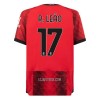 Camisola AC Milan R. Leao 17 Homen Equipamento 1ª 23/24