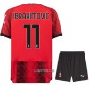 Camisola + Calções AC Milan Ibrahimovic 11 Criança Equipamento 1ª 23/24