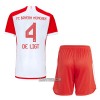 Camisola + Calções FC Bayern de Munique De Ligt 4 Criança Equipamento 1ª 23/24