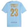 Camisola + Calções Manchester City Champions of Europe Criança Equipamento 1ª 23/24