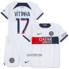 Camisola + Calções Paris Saint-Germain Vitinha 17 Criança Equipamento 2ª 23/24