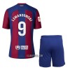 Camisola + Calções FC Barcelona Lewandowski 9 Criança Equipamento 1ª 23/24