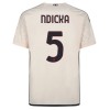 Camisola AS Roma Ndicka 5 Homen Equipamento 2ª 23/24