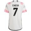 Camisola + Calções Juventus Chiesa 7 Criança Equipamento 2ª 23/24