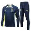 Brasil Homen Sweat de Treino Conjunto Quarto-Zíper 23/24 Azul