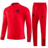 CR Flamengo Homen Sweat de Treino Conjunto Quarto-Zíper 23/24 Vermelha