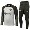 FC Barcelona Homen Sweat de Treino Conjunto Quarto-Zíper 23/24 Cinza