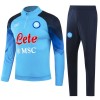 Napoli Homen Sweat de Treino Conjunto Quarto-Zíper 23/24 Azul