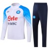 Napoli Homen Sweat de Treino Conjunto Quarto-Zíper 23/24 Branca