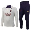 Paris Saint-Germain Homen Sweat de Treino Conjunto Quarto-Zíper 23/24 Branca