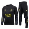 Paris Saint-Germain Homen Sweat de Treino Conjunto Quarto-Zíper 23/24 Preta