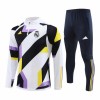 Real Madrid Homen Sweat de Treino Conjunto Quarto-Zíper 23/24 Preta Branca