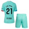 Camisola + Calções FC Barcelona Frenkie de Jong 21 Criança Equipamento 3ª 23/24