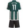 Camisola + Calções Manchester United Hojlund 11 Criança Equipamento 2ª 23/24