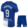 Camisola + Calções Atlético Madrid Memphis 9 Criança Equipamento 2ª 23/24