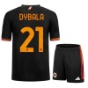 Camisola + Calções AS Roma Dybala 21 Criança Equipamento 3ª 23/24