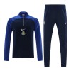 Al Nassr Kit Homen Sweat de Treino Quarto-Zíper 23/24 Azul Preto