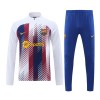 Barcelona Kit Homen Sweat de Treino Quarto-Zíper 23/24 Branca