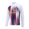 Barcelona Kit Homen Sweat de Treino Quarto-Zíper 23/24 Branca