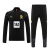 Borussia Dortmund Kit Homen Sweat de Treino Quarto-Zíper 23/24 Preta